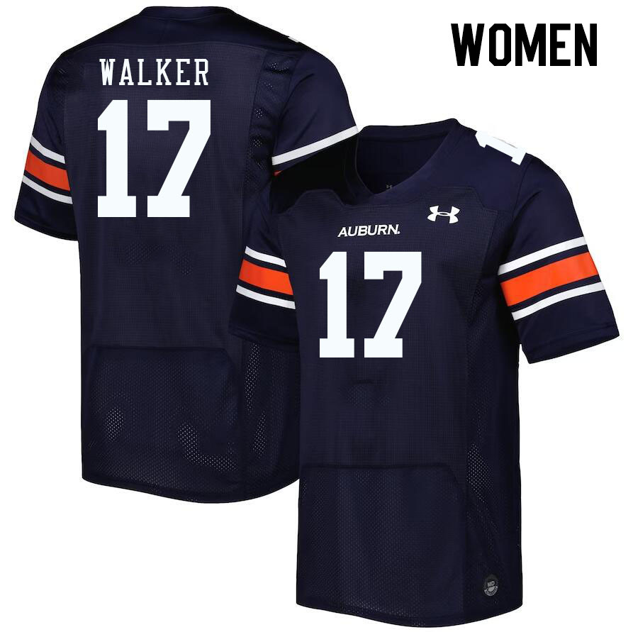 Women #17 Rico Walker Auburn Tigers College Football Jerseys Stitched-Navy